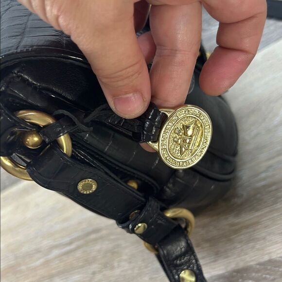 Brahmin black croc embossed leather crossbody - Picture 11 of 11